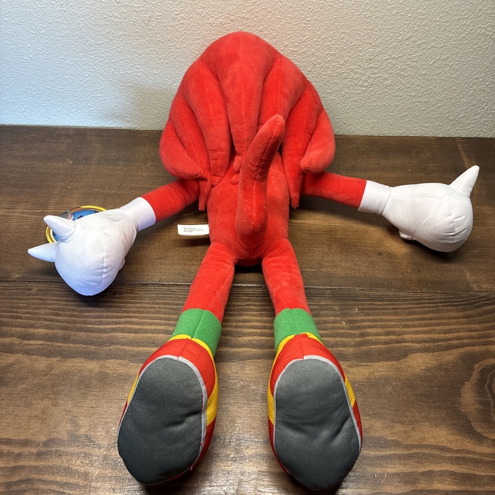 Sonic The Hedgehog Movie 2 Knuckles Plush Toy Factory NWT NEW 2023 SEGA 18" - Picture 5 of 7
